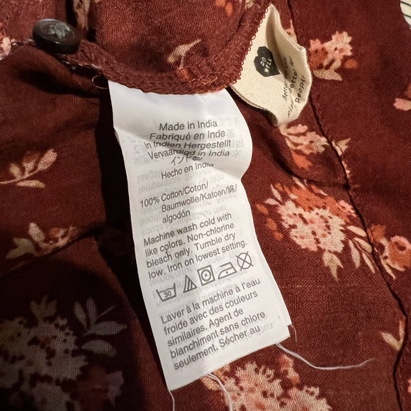 Madewell Floral Print Ruffle Collar Long Sleeve Too - Picture 10 of 10